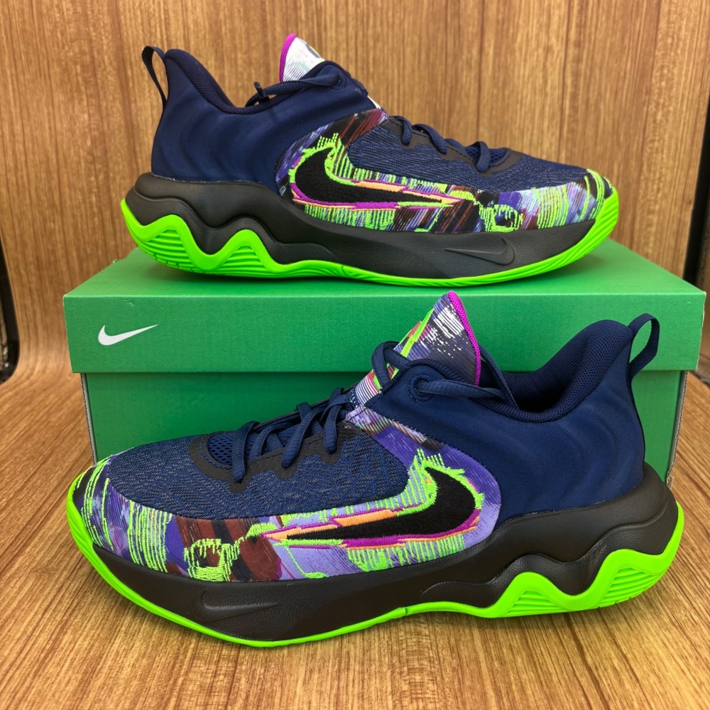 Nike Giannis Immortality 4 KC GS Youth 7Y Blue Void Green‎ Strike New II0661-400